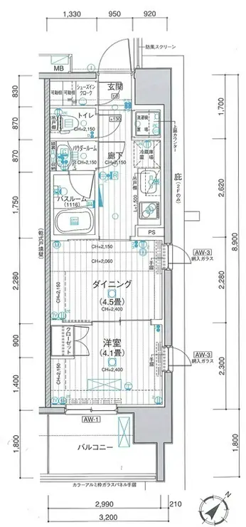 パレステージ川口並木 3階階 間取り