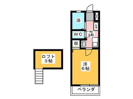 ラ・エスペランサ(1K/1階)の間取り写真