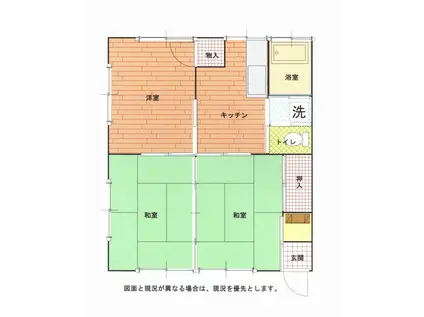 第2あけぼのコーポ(3K/1階)の間取り写真