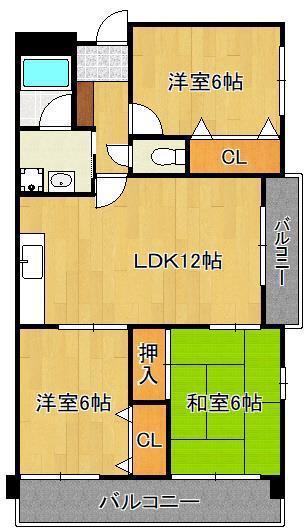 デニエ守恒(3LDK/2階)の間取り写真