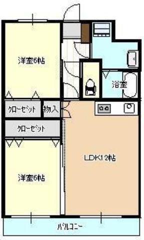 レイクヒルズ(2LDK/3階)の間取り写真