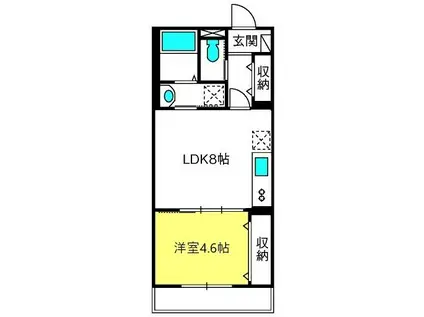 サン フォレストV(1LDK/2階)の間取り写真