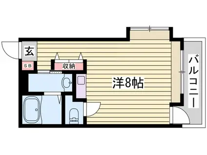 加古川尾上ヤングパレス(ワンルーム/1階)の間取り写真