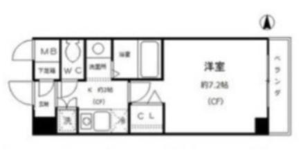 DORF JUBAN(1K/5階)の間取り写真