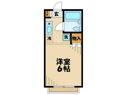 グリーンハイツ(1K/1階)の間取り写真