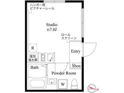 CASA PIAZZA錦糸町(ワンルーム/2階)の間取り写真