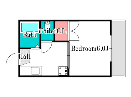 アルトハイデI(1K/1階)の間取り写真