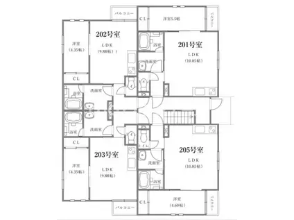 TOMORIE熊本駅南(1LDK/1階)の間取り写真