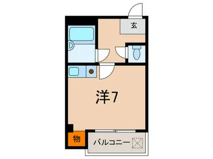 六甲参番館(ワンルーム/3階)の間取り写真