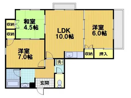 パラッシオアイ(3LDK/2階)の間取り写真