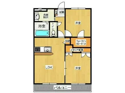 グランドマーキュリー(2LDK/4階)の間取り写真