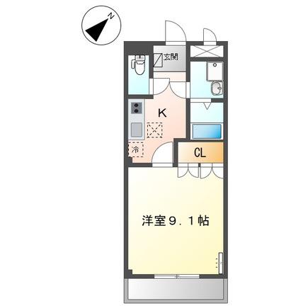 アマーレゆかり(1K/1階)の間取り写真