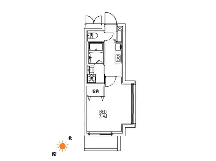 DOUE / ドゥエ(1K/3階)の間取り写真