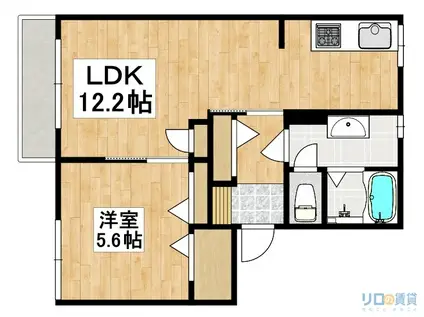 フレグランス宝塚(1LDK/2階)の間取り写真