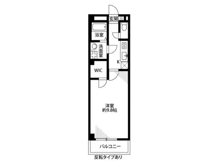 アンプルール フェール戸田公園(1K/2階)の間取り写真