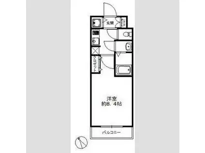 スワンズシティ堂島川(1K/3階)の間取り写真