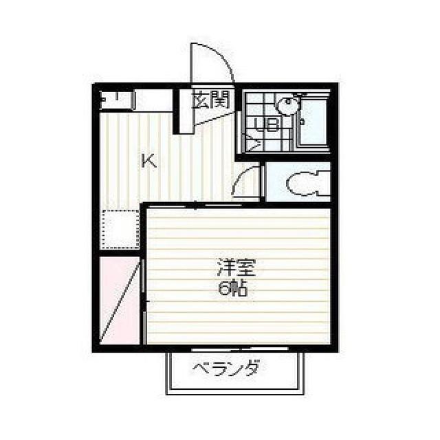 パークサイドプレジール(1K/1階)の間取り写真