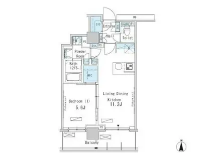 パークアクシス蒲田ステーションゲート(1LDK/13階)の間取り写真