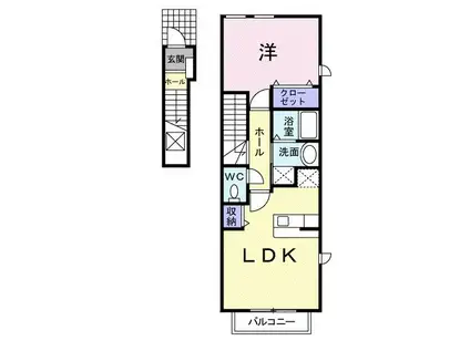 プレラグーナ(1LDK/2階)の間取り写真