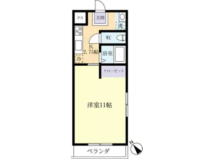 CONFI FLAT(1K/3階)の間取り写真