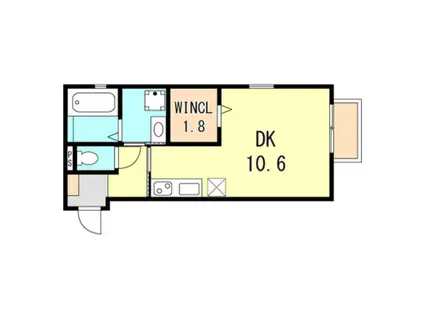 カーサドマーニ(ワンルーム/2階)の間取り写真