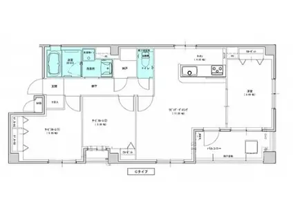 トーソク幟町ビル(3LDK/9階)の間取り写真