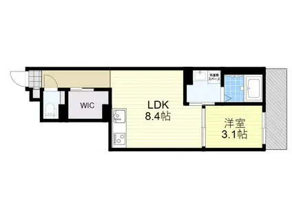 S-MOVE大阪鶴見(1LDK/3階)の間取り写真