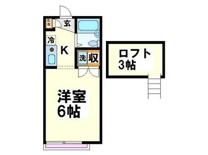 アネックスMI 当社管理物件(1K/1階)の間取り写真