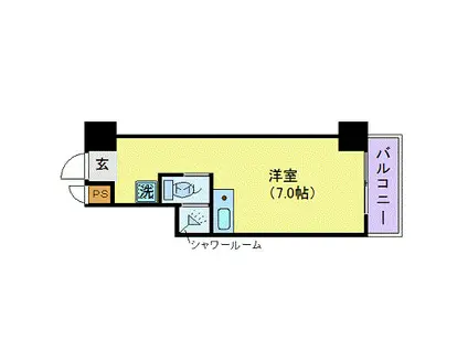 モナーク根岸(ワンルーム/2階)の間取り写真