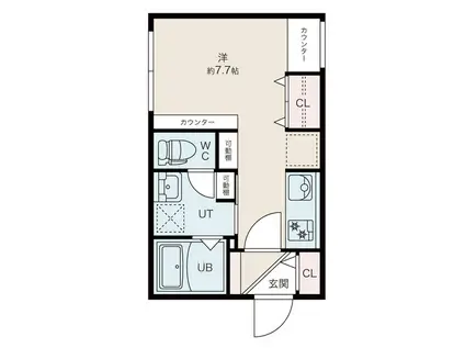 EL SOL(1K/3階)の間取り写真