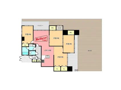 グランドシャルマン(4LDK/1階)の間取り写真