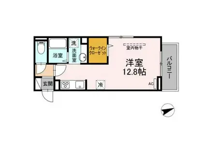 アリエッタ(ワンルーム/3階)の間取り写真