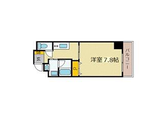 エクセル姫路(1K/1階)の間取り写真