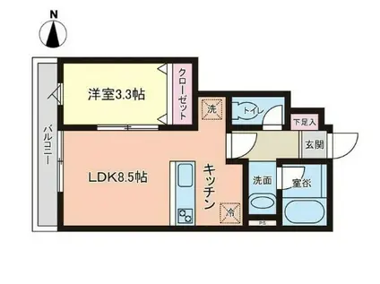 PREMORY名取駅前 A(1LDK/1階)の間取り写真