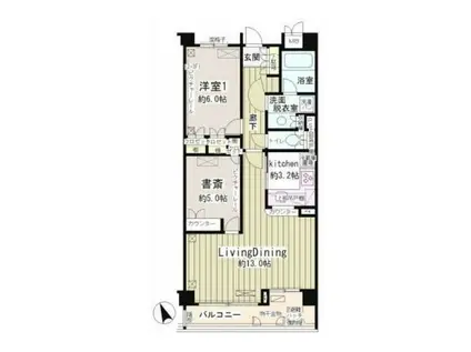 PARKRESIDENCE戸越公園(2LDK/3階)の間取り写真