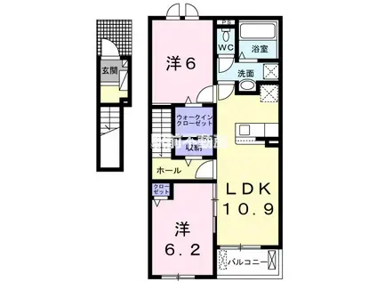 ブリッサ(2LDK/2階)の間取り写真