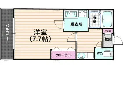 リブレア横手(1K/1階)の間取り写真