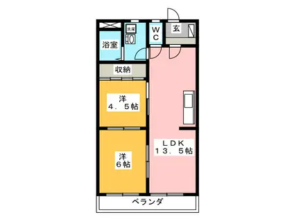 チェルシー(2LDK/3階)の間取り写真