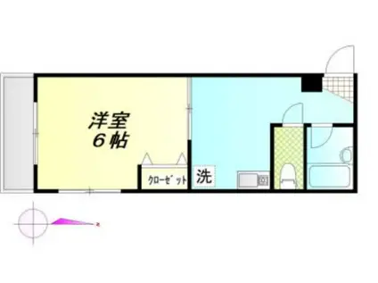 コーポヒマワリ(1DK/3階)の間取り写真