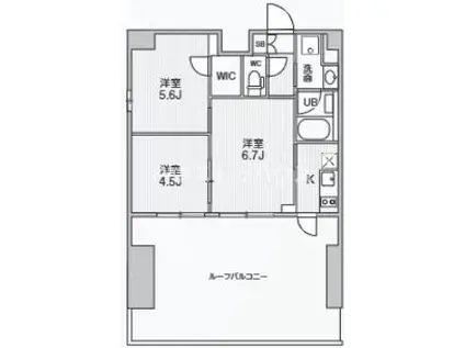 ALIVIS東十条(3K/9階)の間取り写真