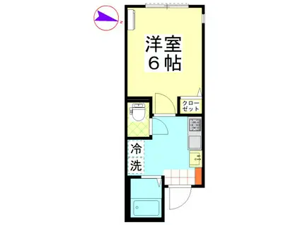 ノブレスワン西千葉(1K/2階)の間取り写真