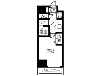 ONE ROOF FLAT TENJINBASHI(1K/6階)の間取り写真