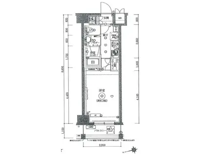 ARTESSIMO ASTA(1K/4階)の間取り写真