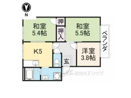 タモサーチC(3K/2階)の間取り写真