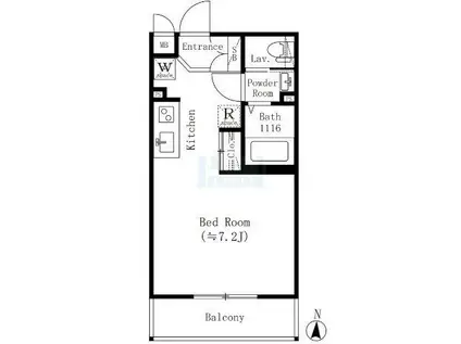 小竹レジデンス(ワンルーム/1階)の間取り写真