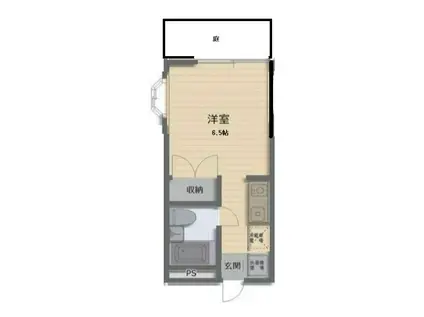 SOLTERA・350(ワンルーム/1階)の間取り写真