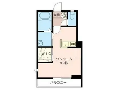 リヴェール ONE(ワンルーム/1階)の間取り写真