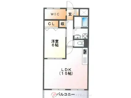 クレアメゾン千里(1LDK/5階)の間取り写真