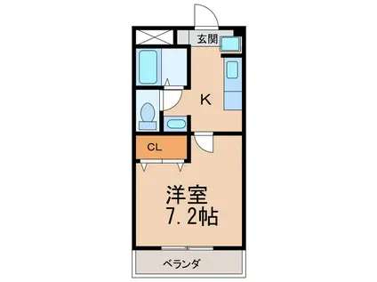 フォーティワン(1K/1階)の間取り写真