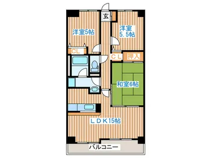 フレア・ヴィバーチェ(3LDK/2階)の間取り写真